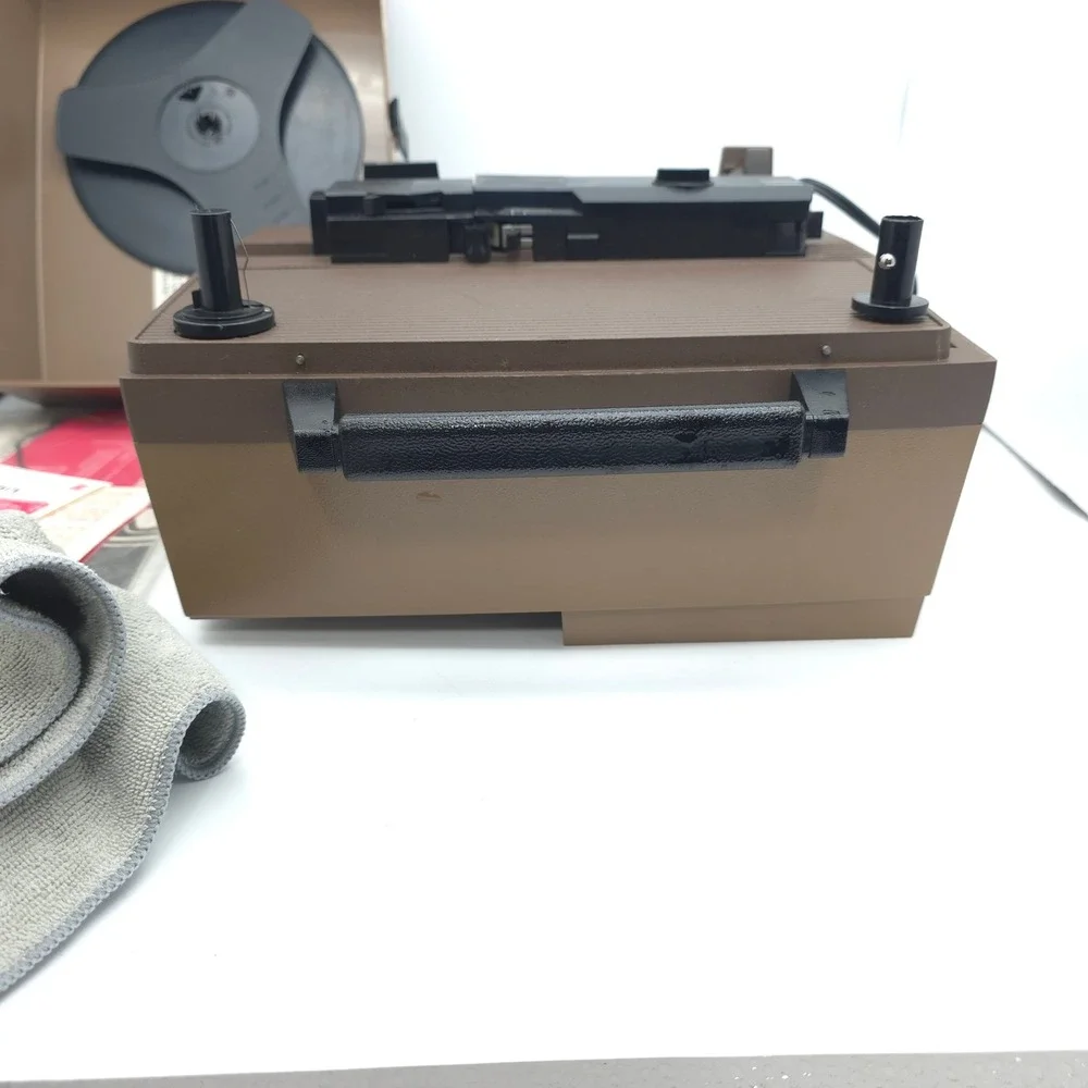GAF 2388 Movie Projector Dual 8mm Super 8 Vintage Brown Automatic Load 1970 Tech